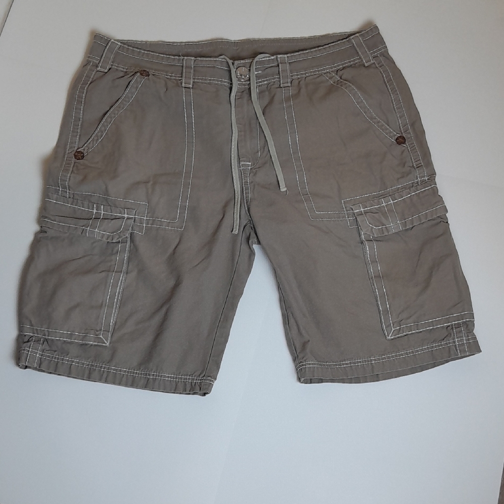 True Religion Men's Tan Cargo Shorts